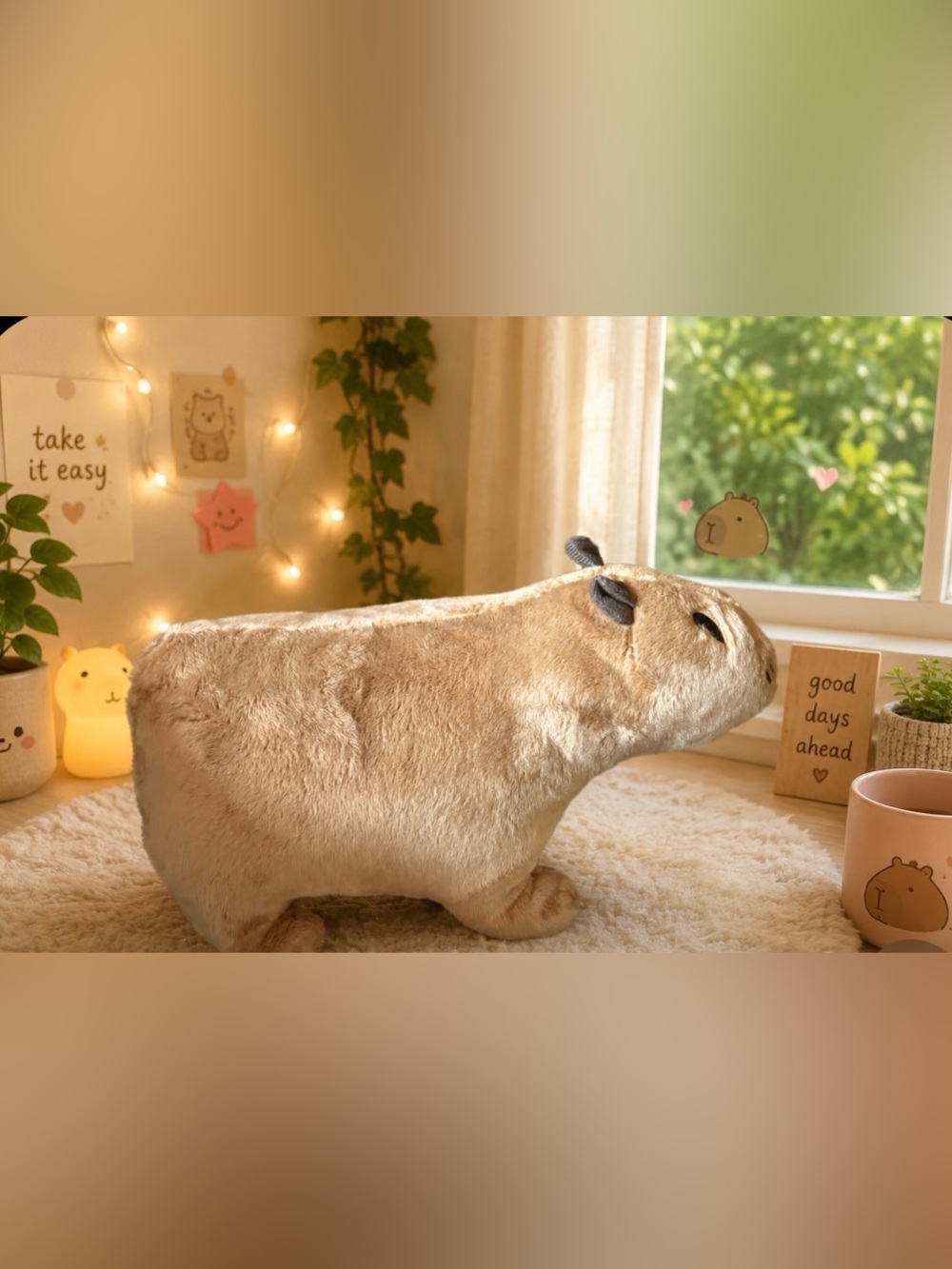 ✨Plush Small Capybara- Soft Tan Comfort✨